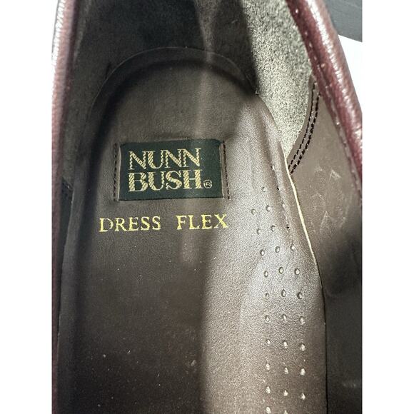 Nunn Bush Dress Flex Kiltie Tassel Slip On Leather Loafers Burgundy Men's 12M - Picture 7 of 10